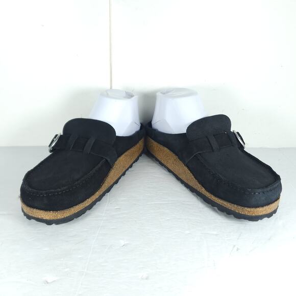 Birkenstock Women's Buckley EU38 US7N Black Suede Leather Slip On Clogs Shoes - Picture 6 of 16
